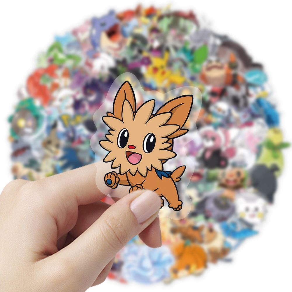 Laptop Accessories Diy - 100 Adesivi Pokémon, Simpatici Adesivi Trasparenti