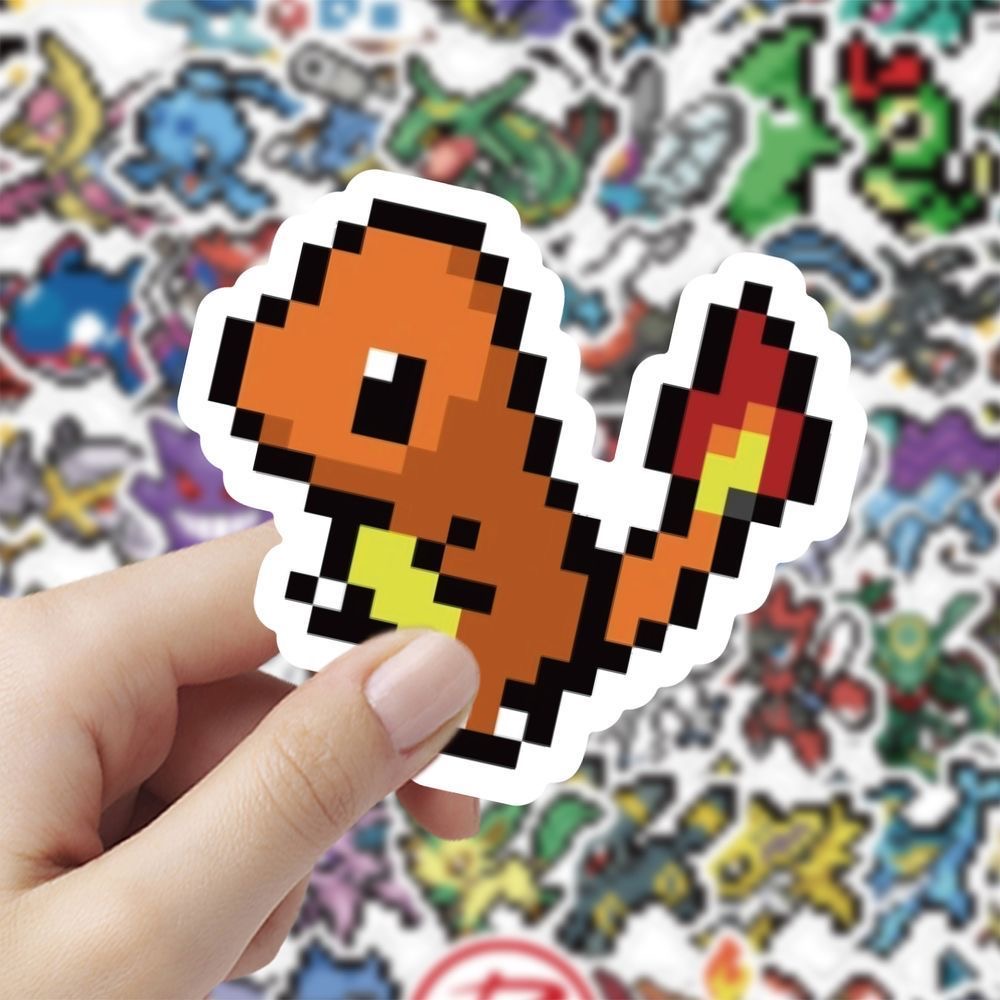 Laptop Accessories Diy - 60 Adesivi Pokémon Pixel, Simpatici Adesivi