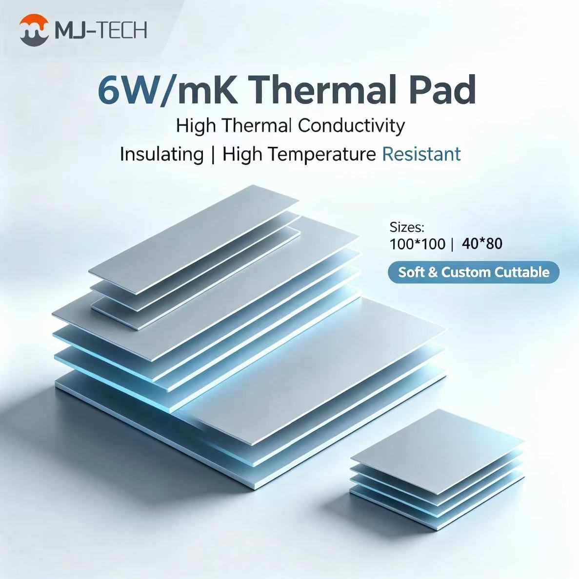 Laptop Cooling Pad - MJ-TECH Pad Termico 6W/mK in Silicone