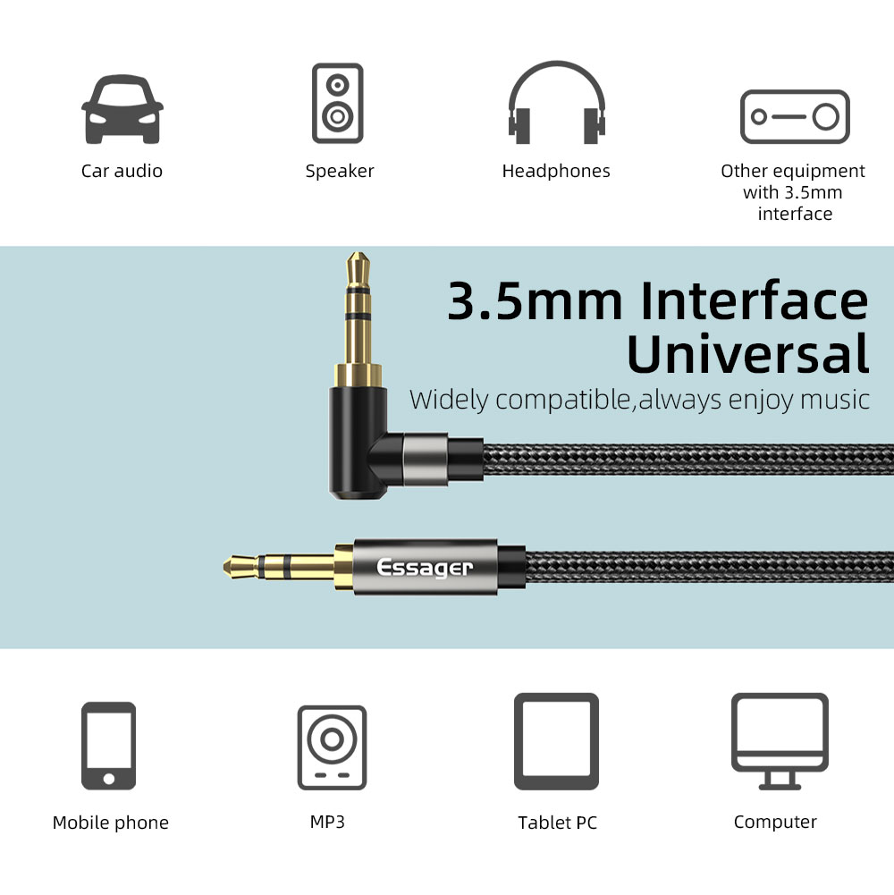 Essager Cavo di prolunga Aux J - Laptop Accessories Headphones recensione e prezzo