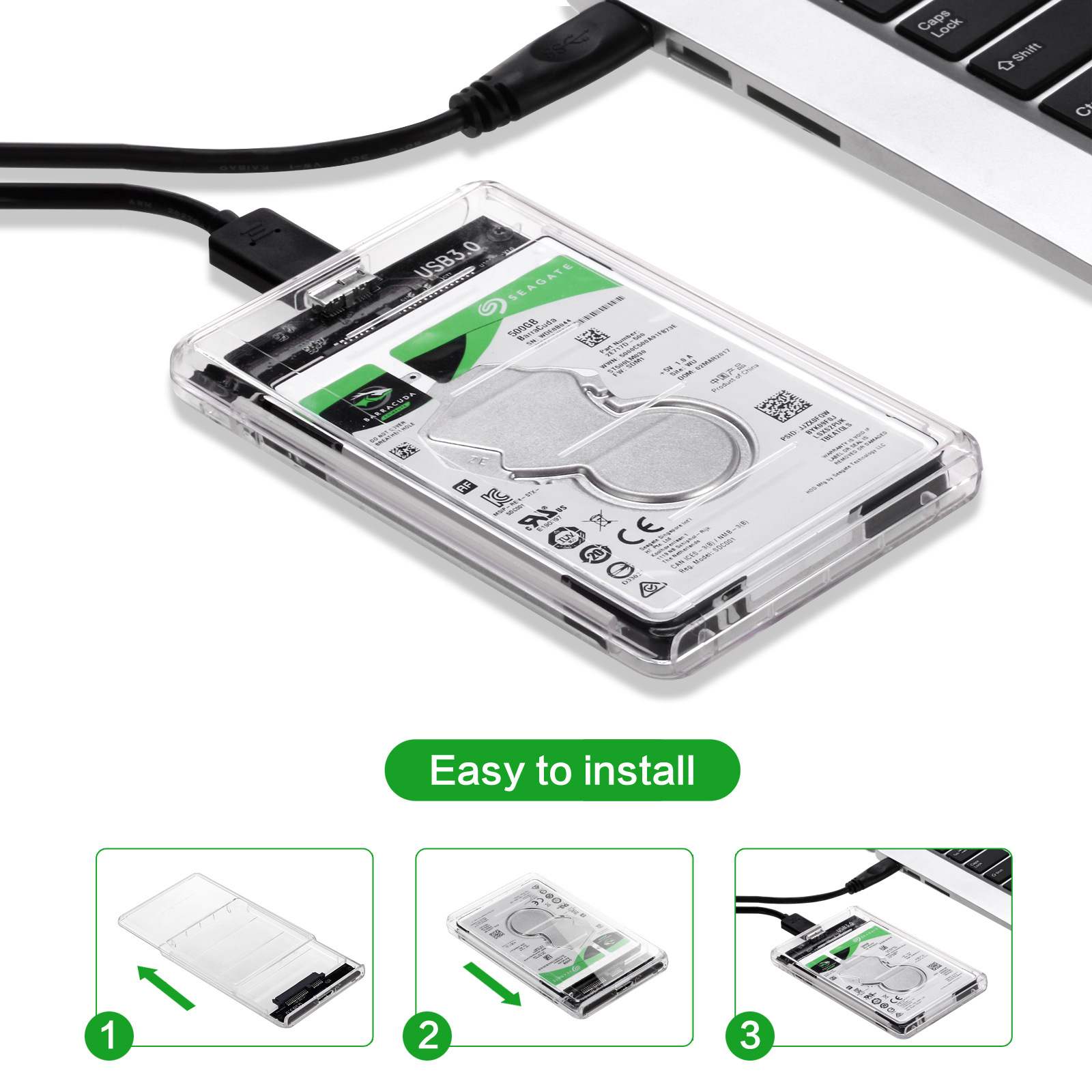 Case esterno trasparente da 2, - Laptop External Accessories recensione e prezzo